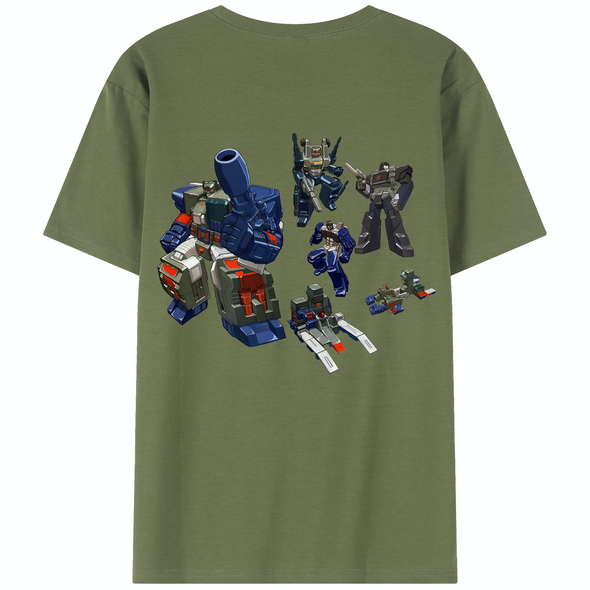 （画像用） Transformers トランスフォーマー 綿100％半袖Tシャツ（背面プリント）